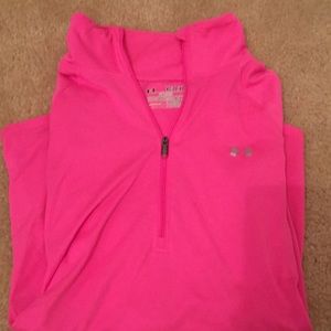 Pink 1/2 zip underarmour